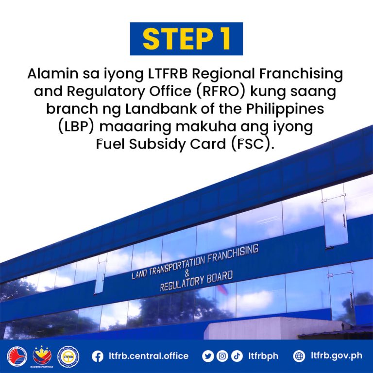 Ltfrb Fuel Subsidy Program Pantawid Pasada Program Ltms Portal Ph