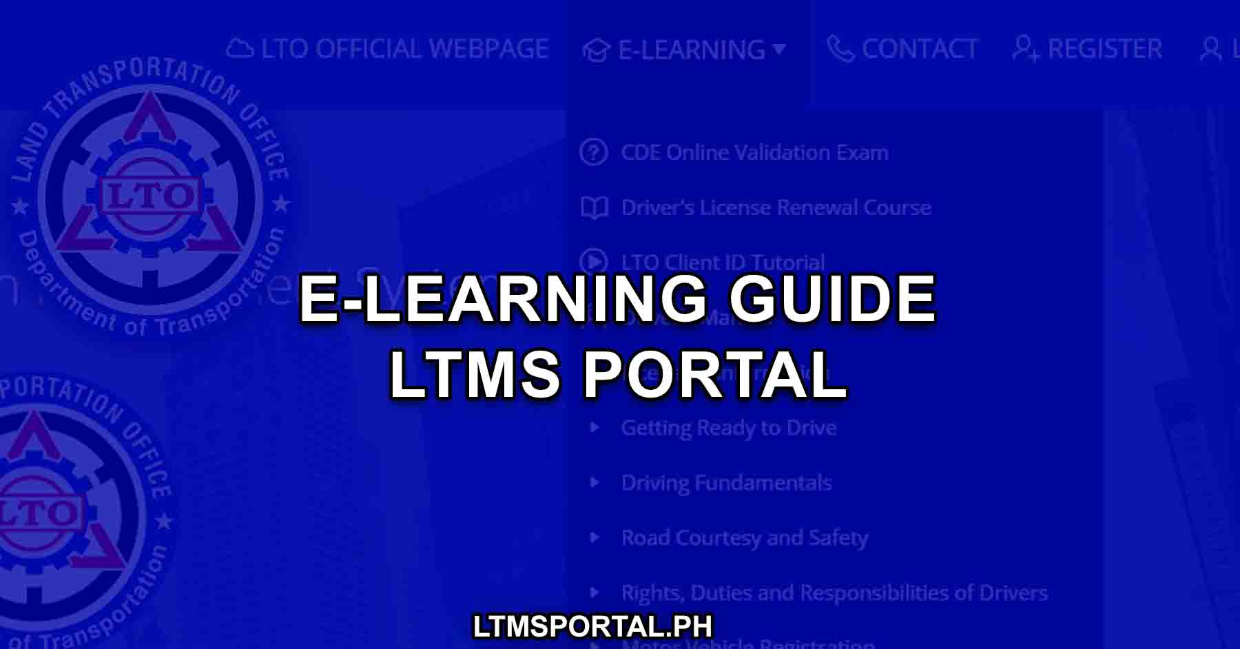 ltms e-learning guide website portal