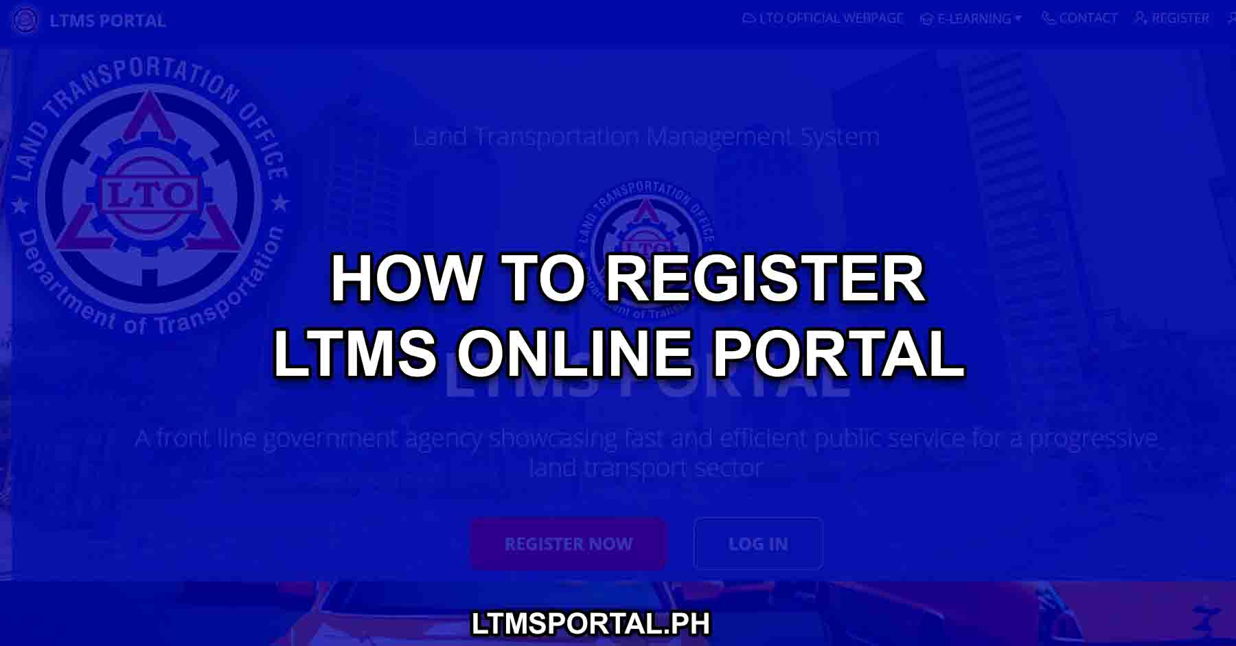 ltms portal registration guide to online lto register