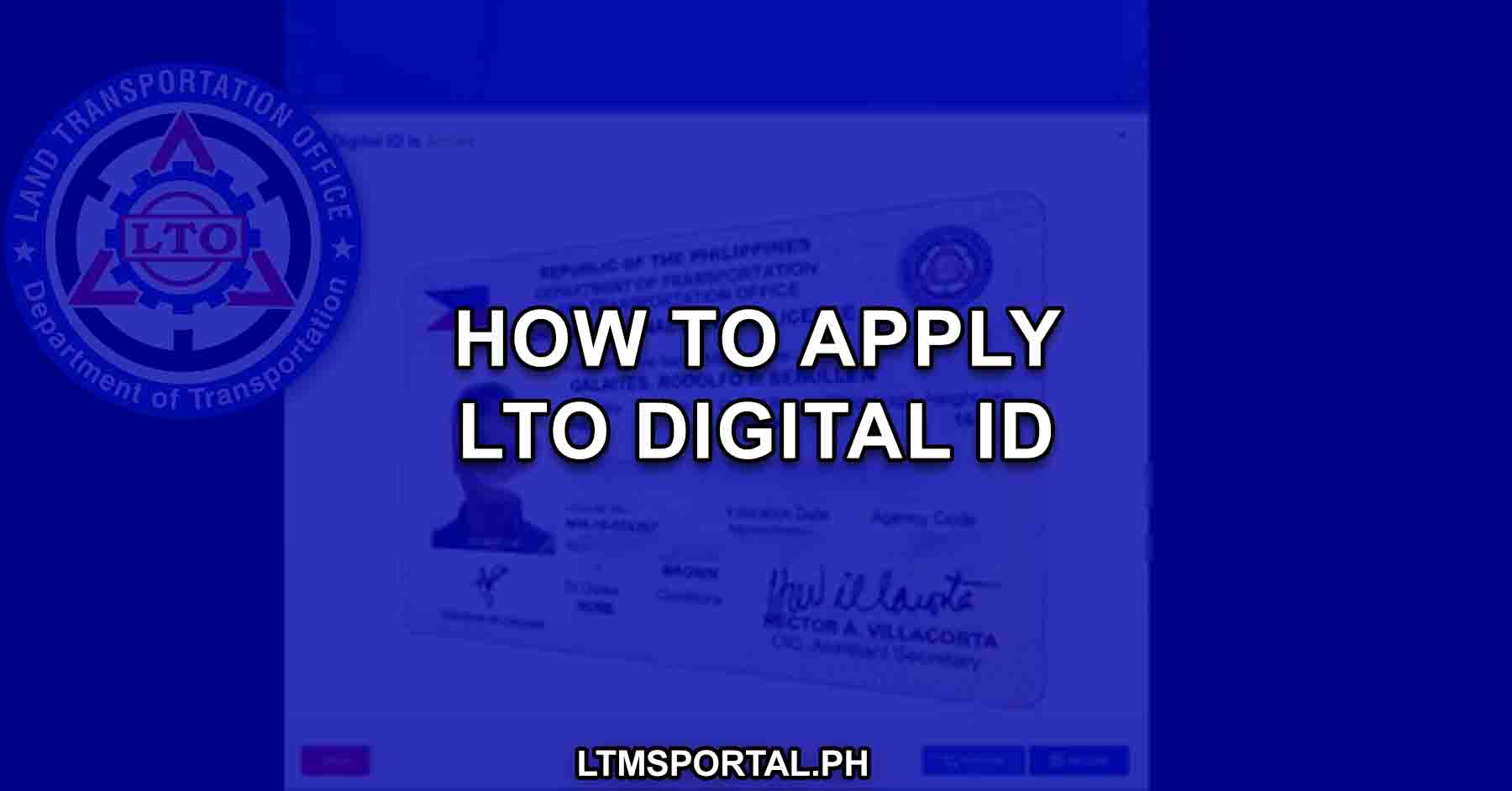 how to apply for an lto digital id online