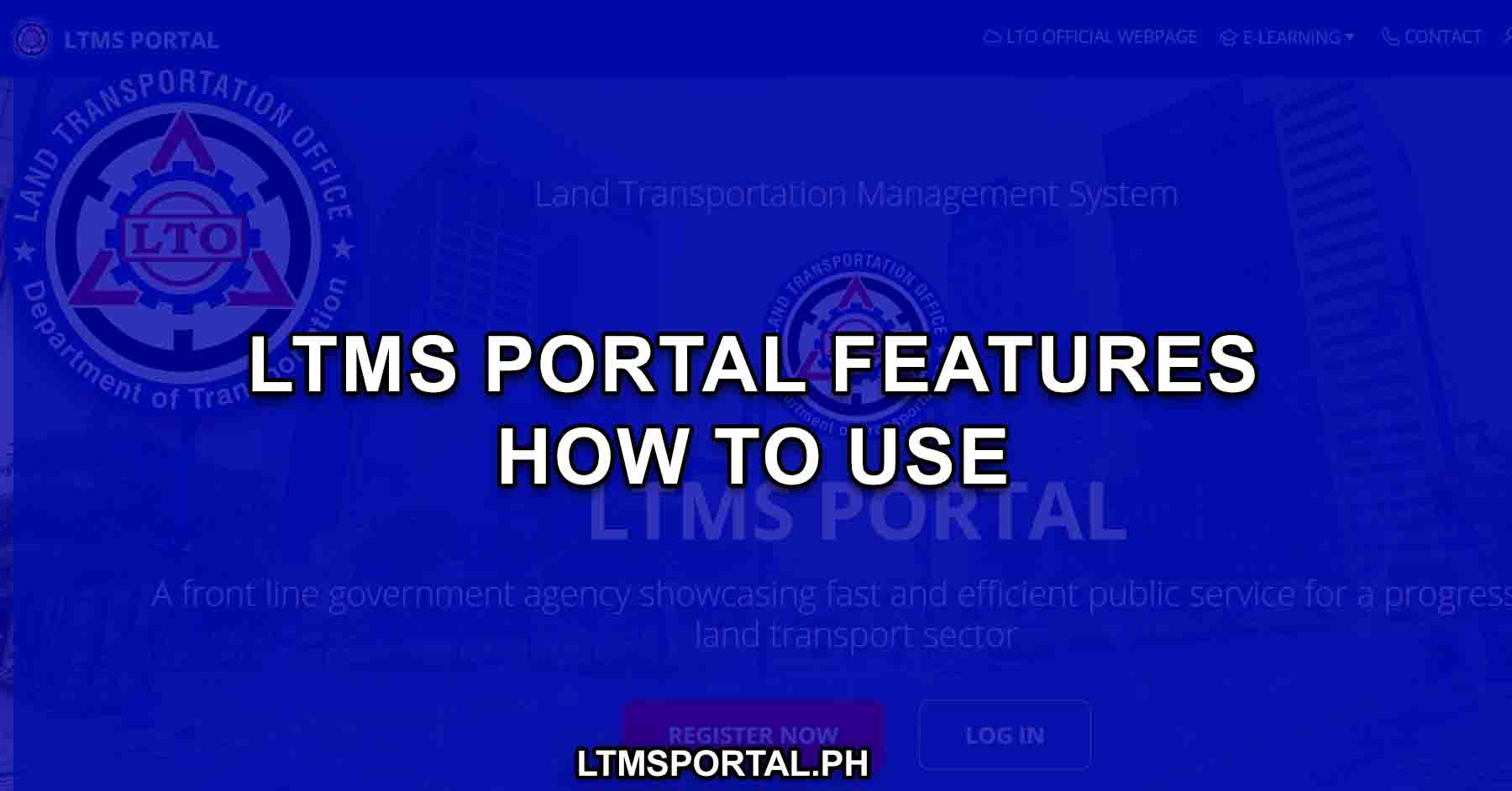 how to use ltms portal features